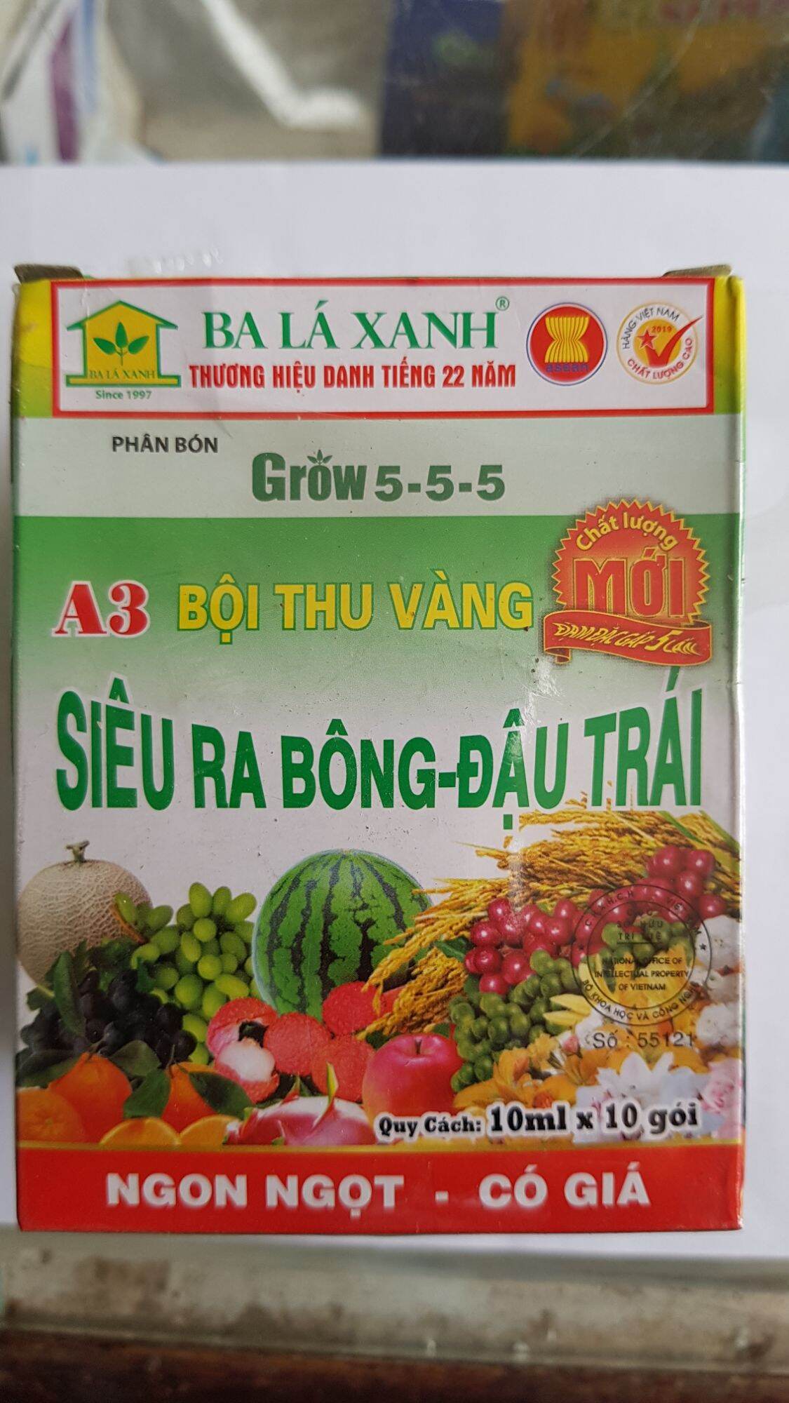 Combo 2goi siêu ra bông - đậu trái của ba lá xanh gói 10ml