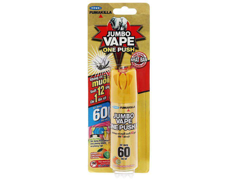 Bình Xịt Muỗi JUMBO VAPE ONE PUSH ( 60 lần xịt )