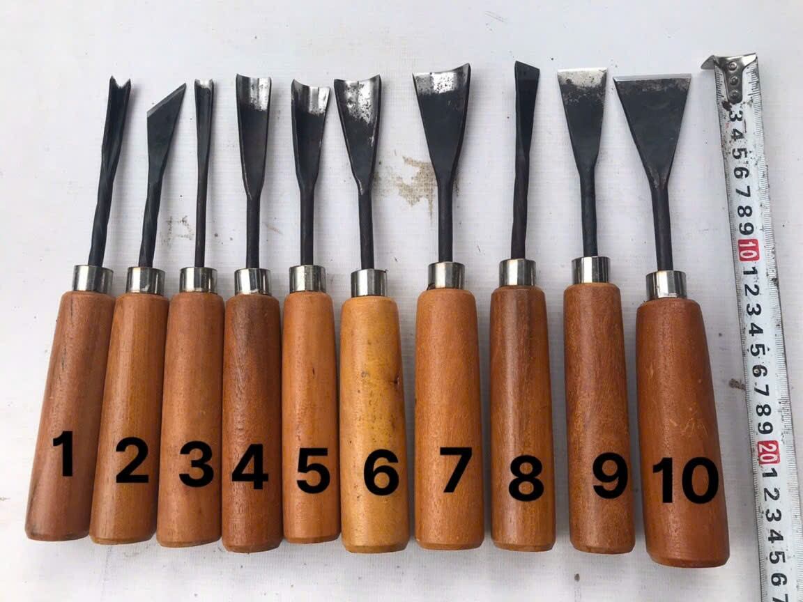 Bộ 10 đục bonsai, đục gỗ