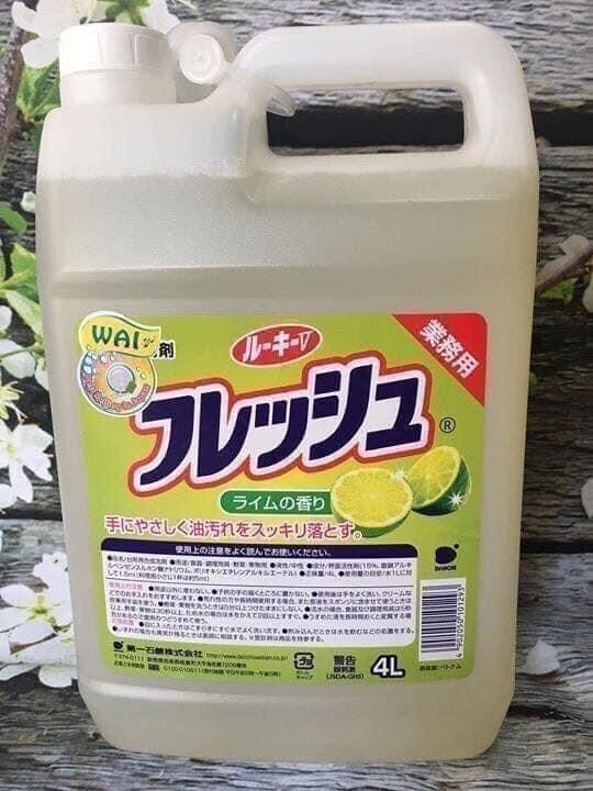 NƯỚC RỬA BÁT NHẬT Nhập Khẩu Wai can 4 lít