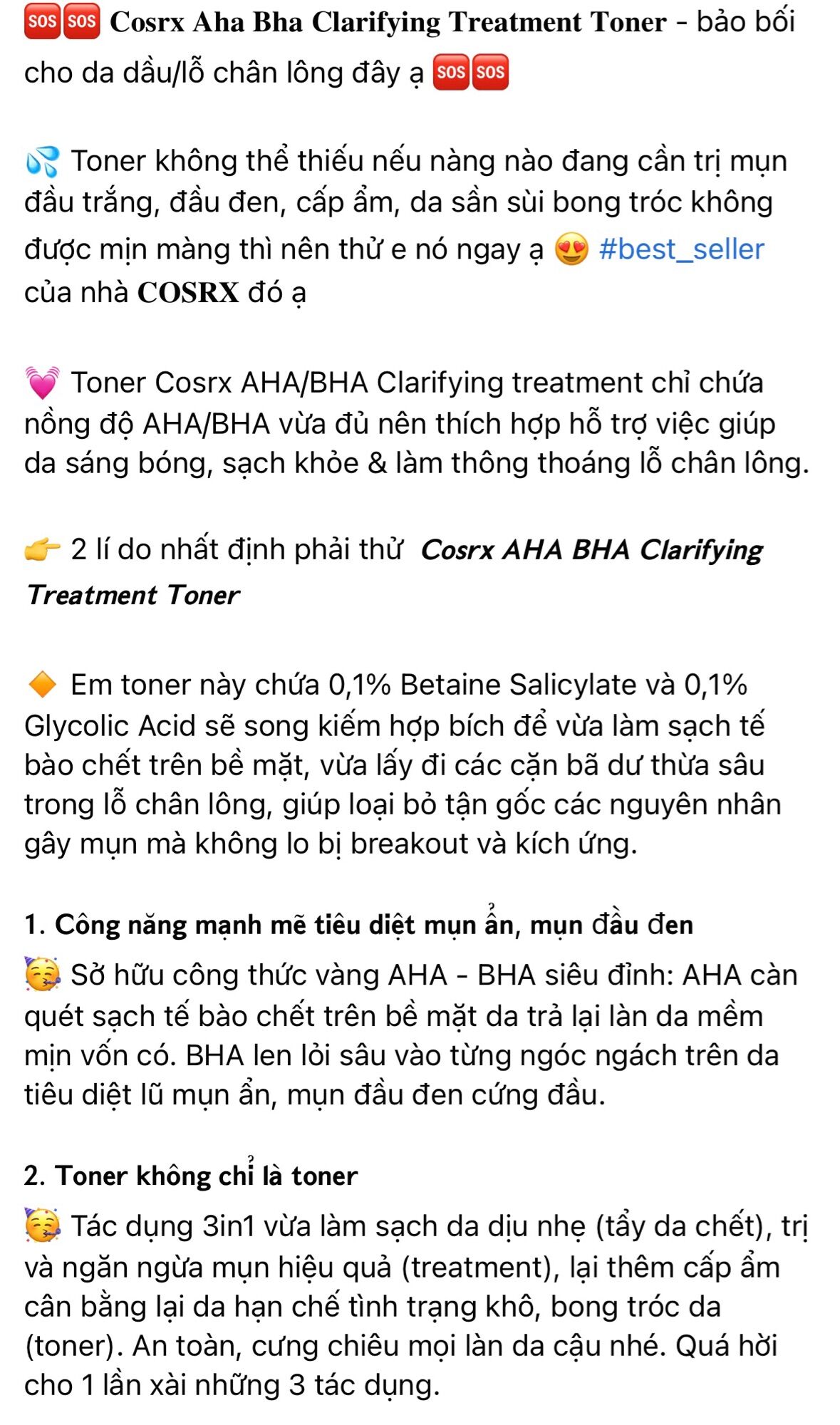 Toner Cosrx AHA/BHA