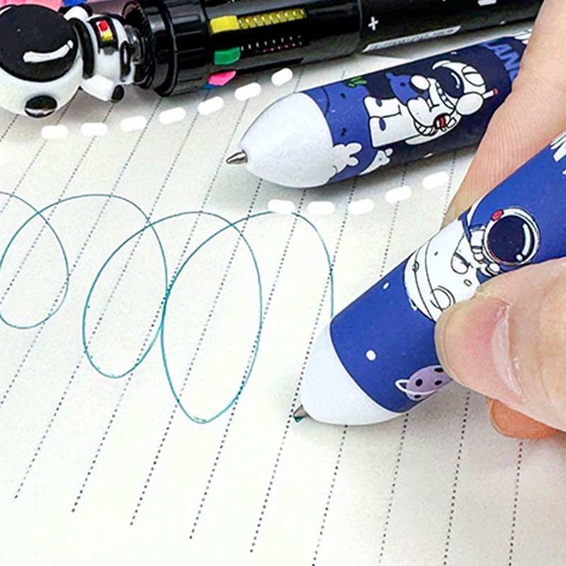 Bút bi bấm 10 màu, bút bi bấm nhiều sắc màu, bút bi bấm kuromi, gấu dâu hottrend