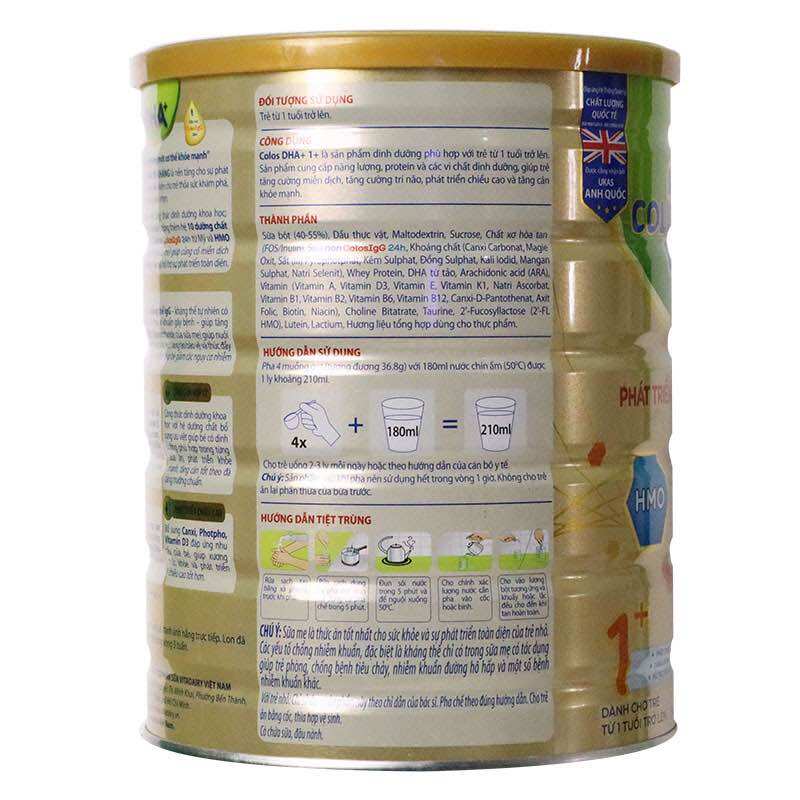 [Mã QR-TL Điểm] Sữa bột Colos DHA 1+ (800g)