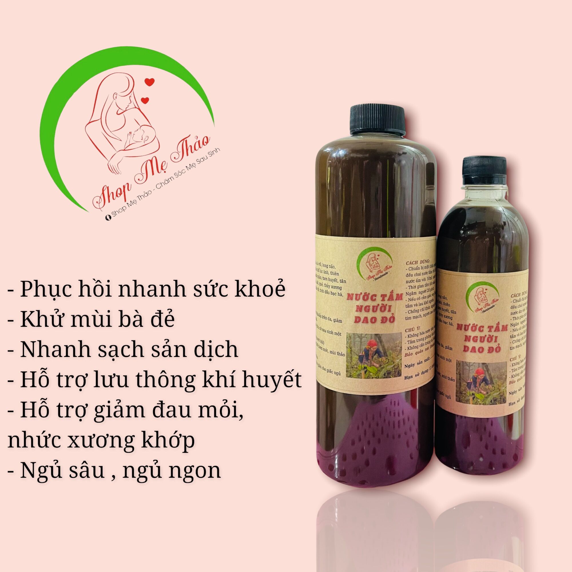 Nước tắm người dao đỏ sau sinh