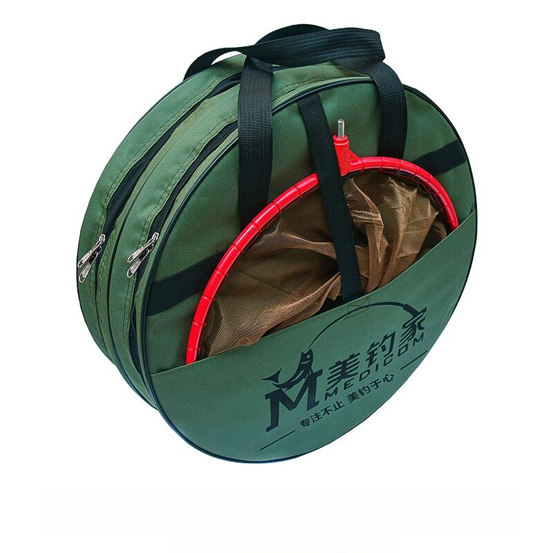 Túi Đựng Đồ Câu Cá Chống Thấm Nước Dày Hai Lớp Hình Tròn Túi Đựng Lưới Câu Cá Cầm Tay Đa Năng Cho Các Hoạt Động Ngoài Trời Và Cắm Trại
