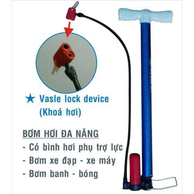 Bơm xe đạp, xe máy có bình trợ lực, loại tốt
