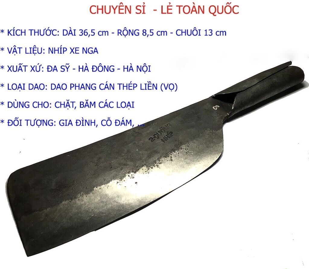 Dao chặt Đa Sỹ- thép nhíp Xe