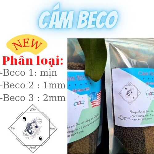 1kg cám beco new - america 🐠 bio food túi zip 1 kg