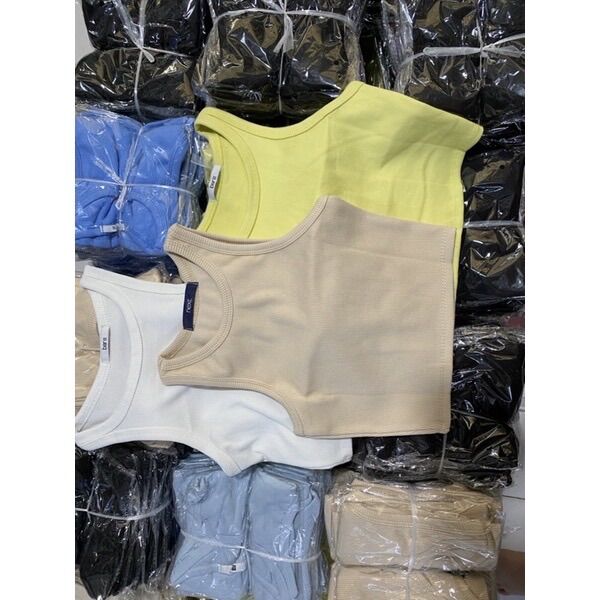 ÁO THUN BA LỖ NỮ - ÁO CROPTOP THUN GÂN SÁT NÁCH
