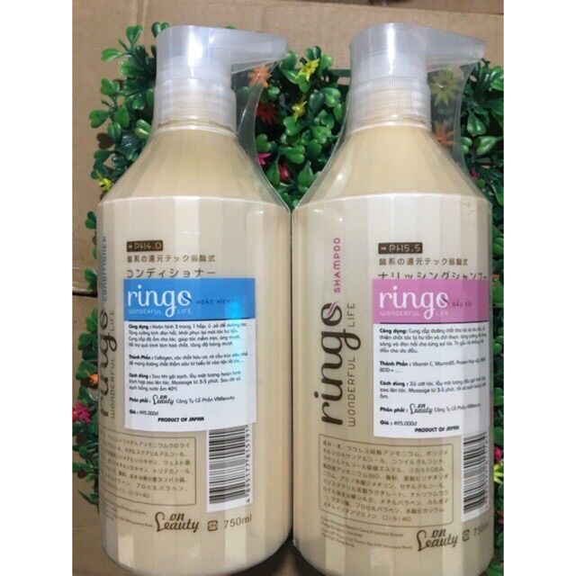 [HCM]Cặp dầu gội và xã RINGO phục hồi cao cấp 750mlx2