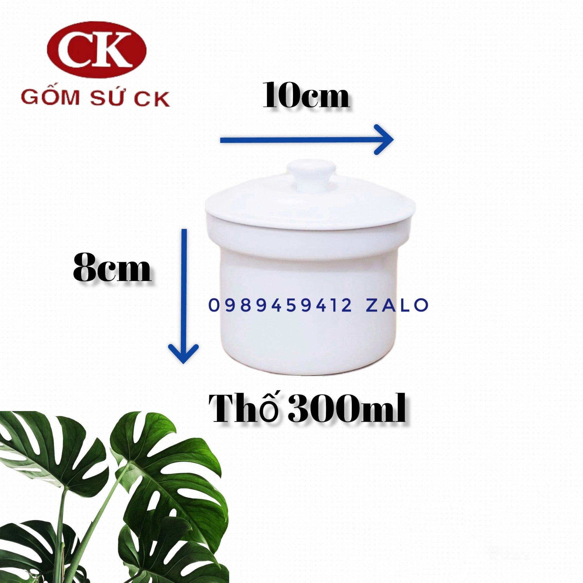 Thố chưng yến | Thố  tiềm gà gốm sứ CK | Thố sứ