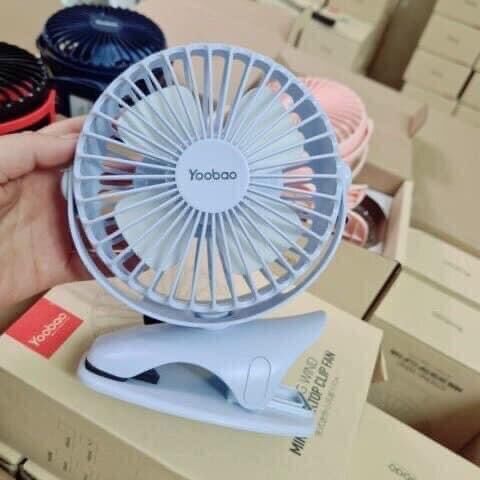 Quạt tích điện 360 độ kẹp xe đẩy