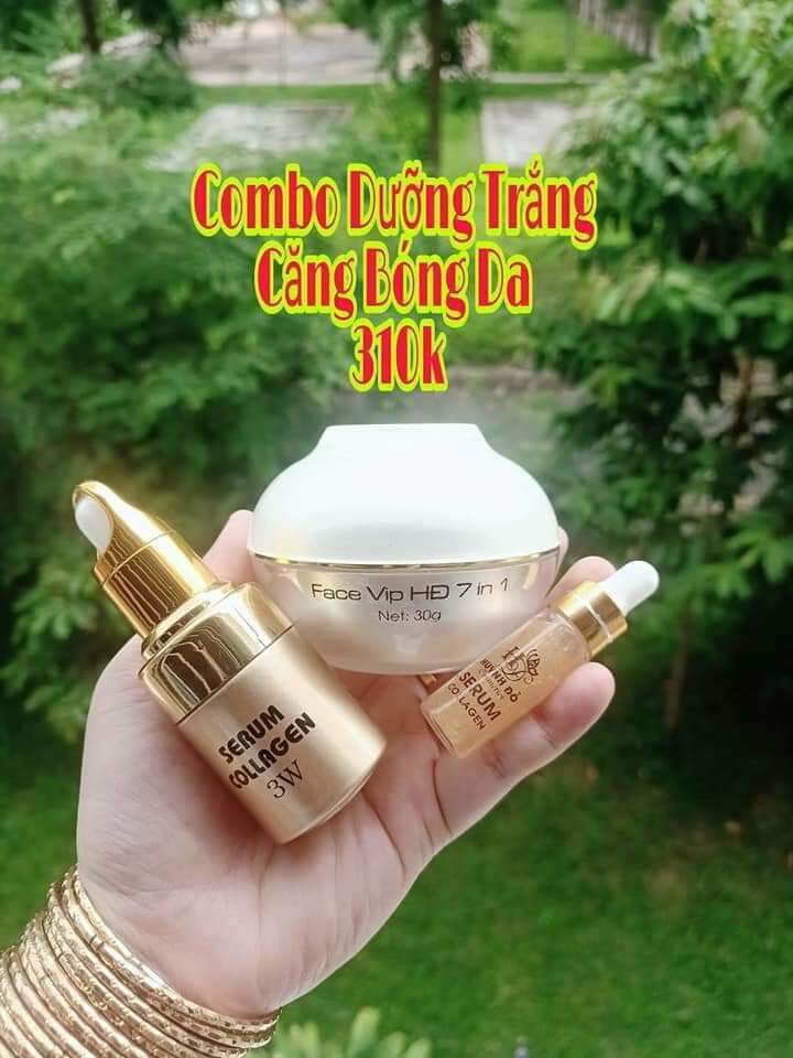 Combo Dưỡng Trắng Da Huỳnh Đỗ( Kem Face Và Serum Nhỏ)