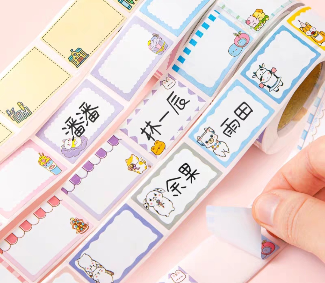 STICKER CUỘN GHI NHÃN DÁN, TEM TÊN, NAME STICKER ĐA NĂNG.