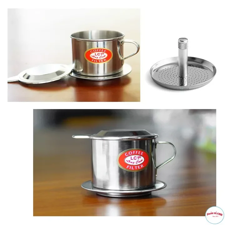 Phin cafe lưới vặn inox Long Cam cao cấp