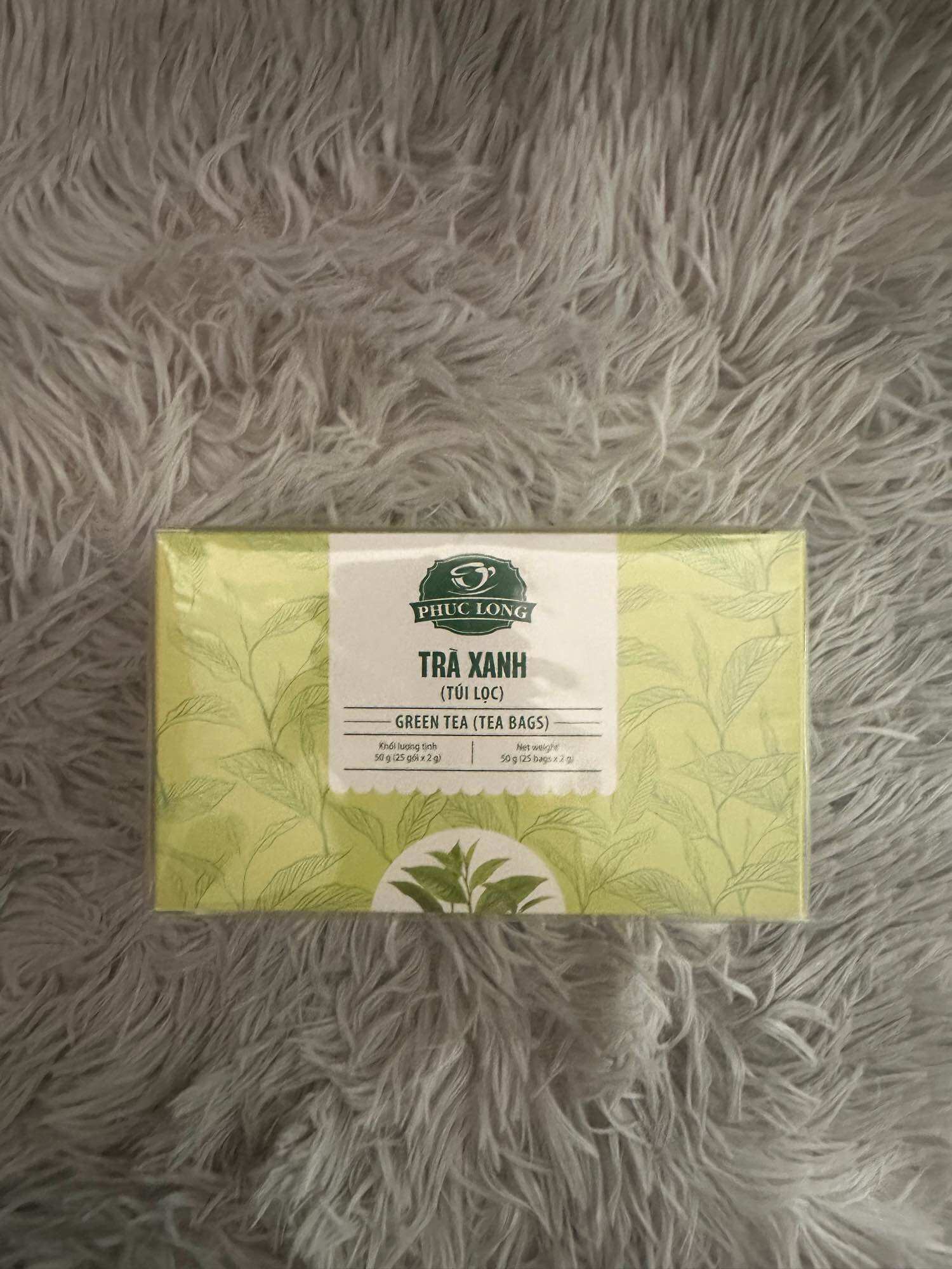 Trà xanh túi lọc Phúc Long 25 gói date mới