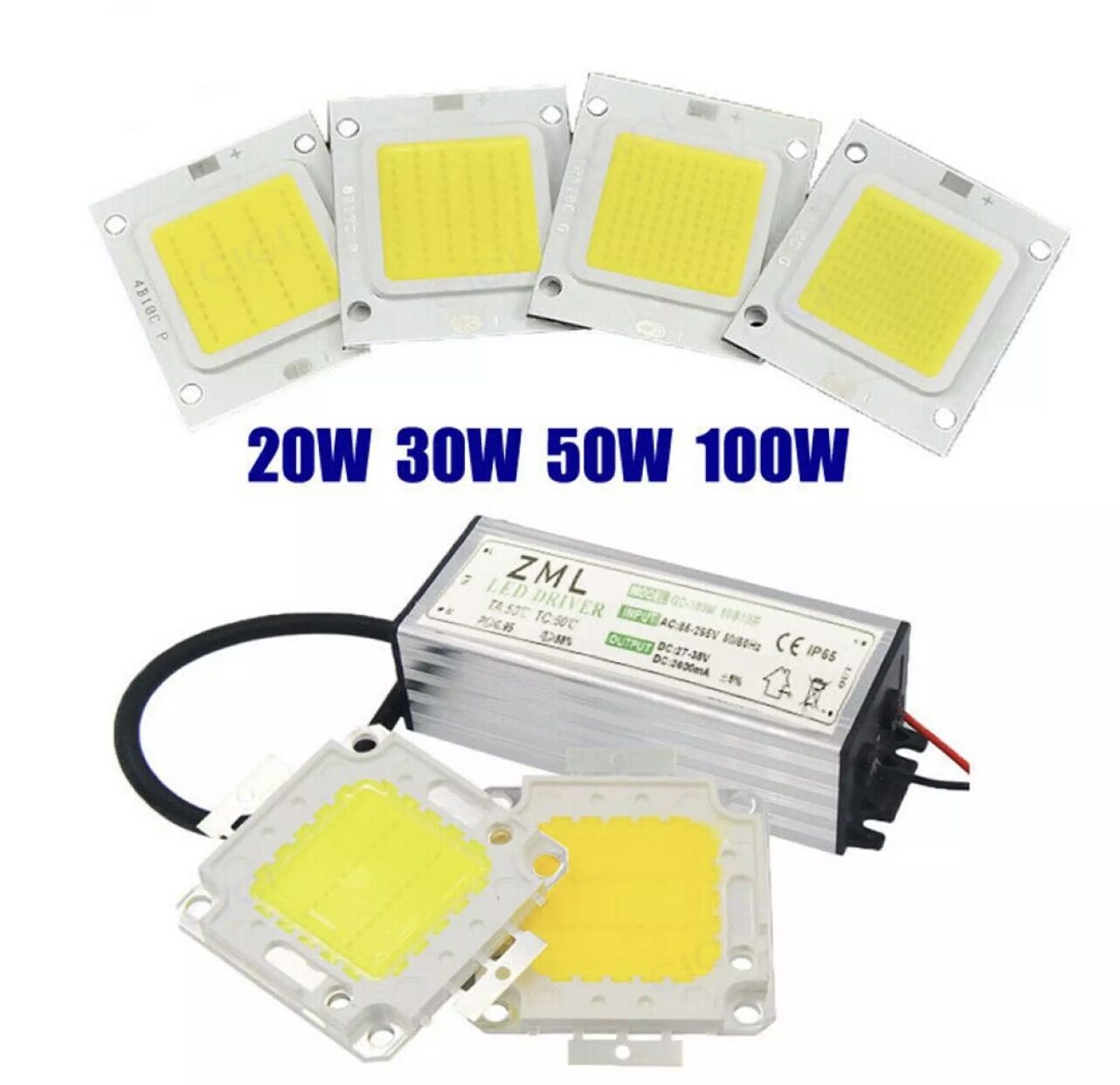 Combo 2 chip led 20w gián tiếp cho đèn pha led. tim bóng 20w thay thế cho đèn pha led. kopri kim phụng.