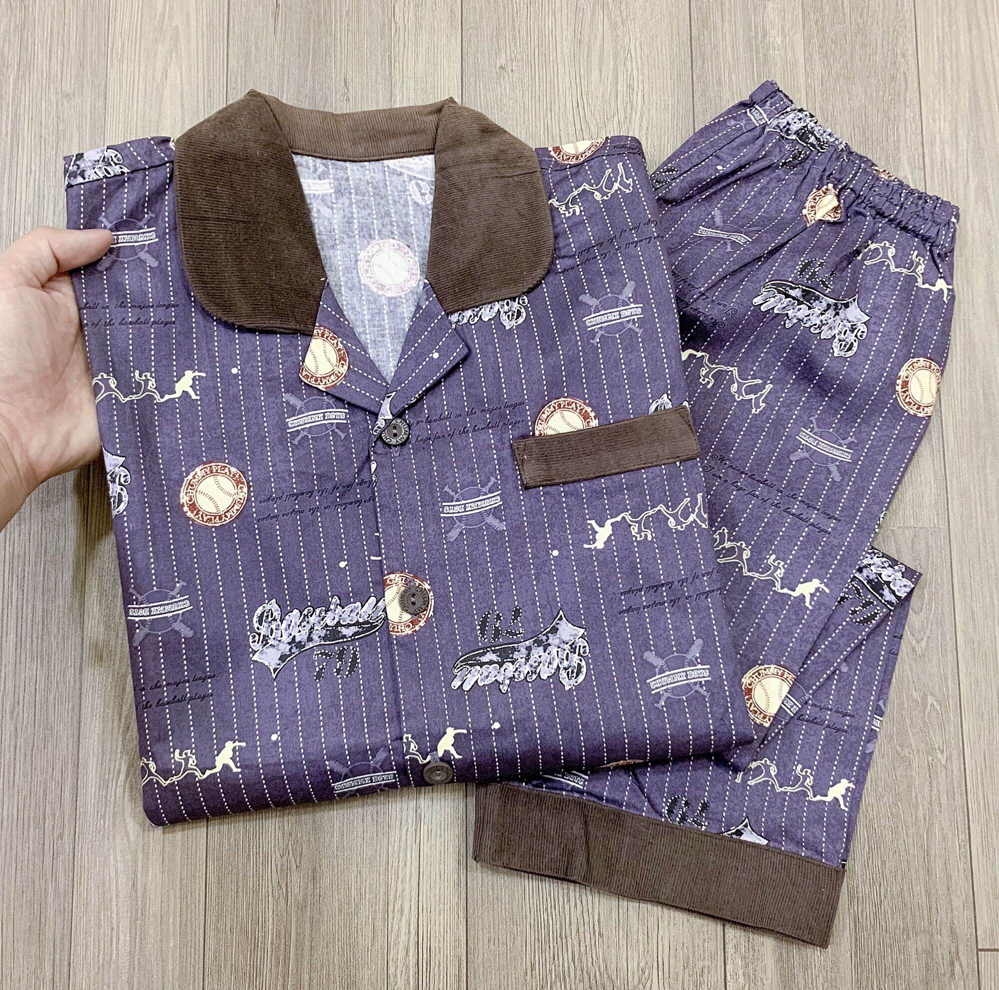 bộ pijama bé trai thô cotton mềm mịn monya
