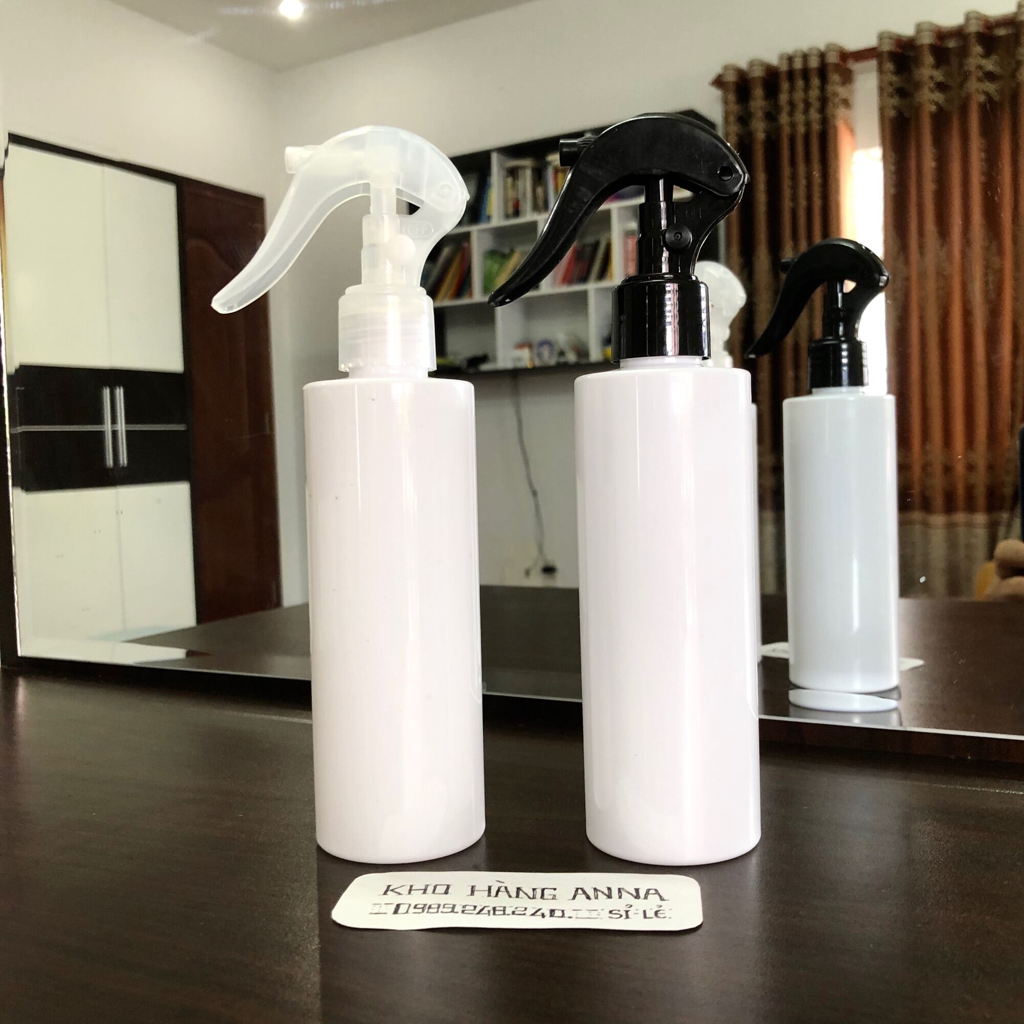 Chai 200ml xịt nước tưới cây / xịt cồn sát khuẩn - Bình xịt phun sương đựng dung dịch sát khuẩn - Bình xịt tóc cò bóp phun sương 200ml