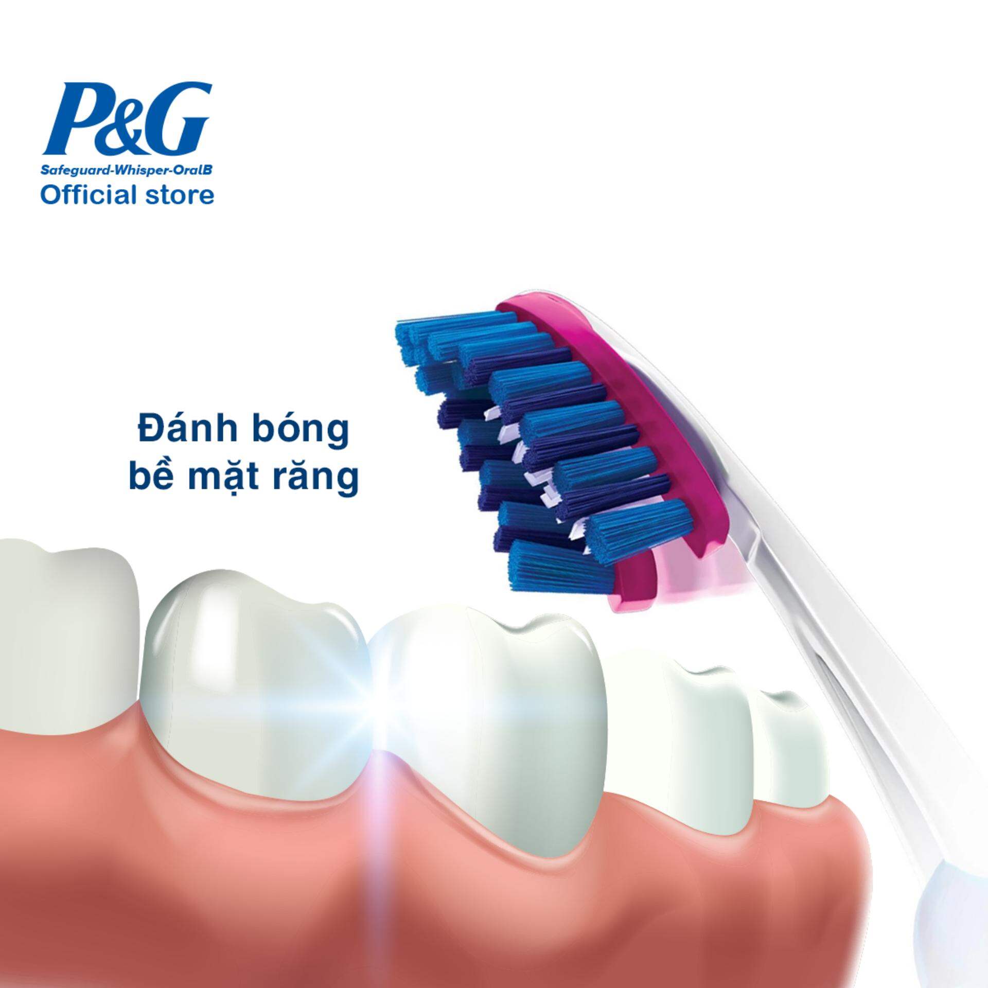 Bàn Chải Đánh Răng ORAL-B 3D White/ 7 Tác Động/ Trà Đen/ Trà Xanh Vỉ 3 Cây/ 5 Cây