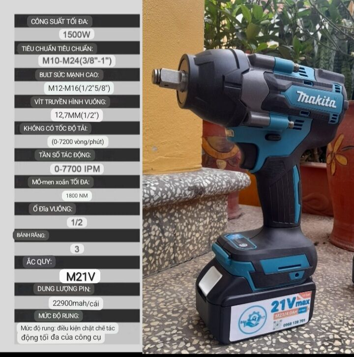 Lẻ Thân Máy khoan Siết bu lông Mkitaa-DTW700 và DTW990 Lực xiết MÃ LỰC Không chổi than