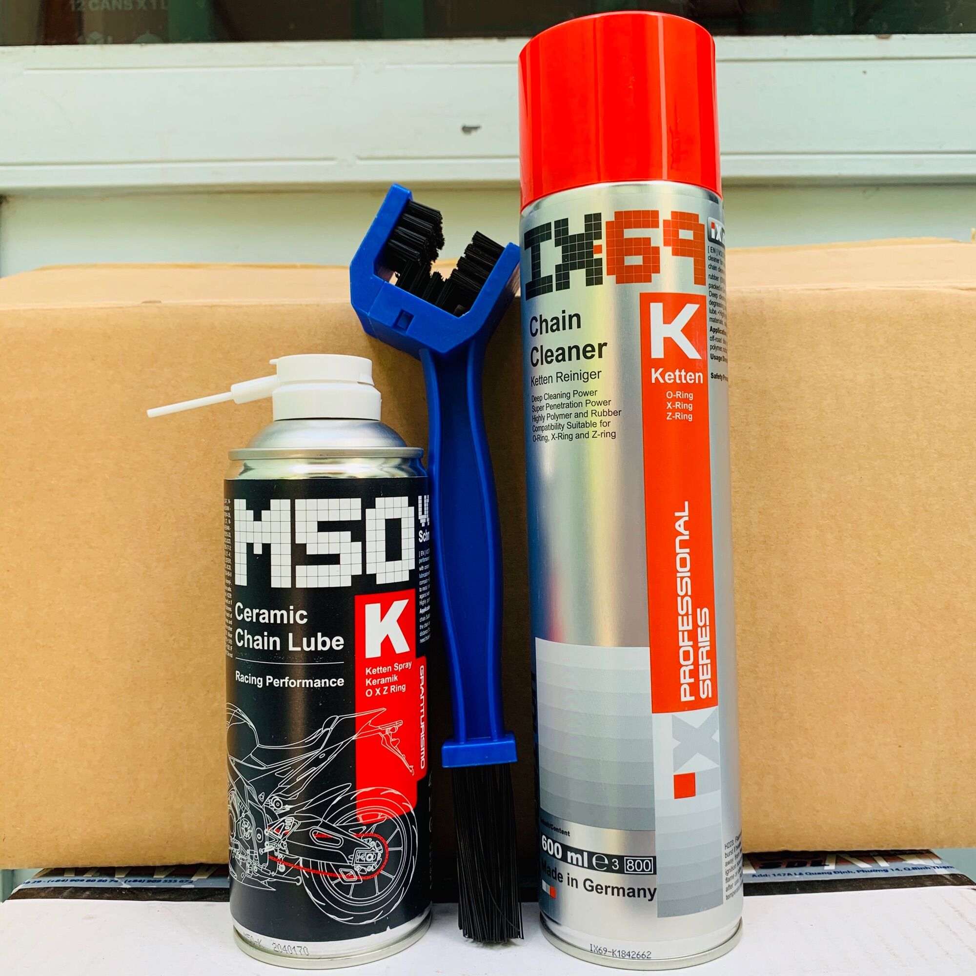 Dưỡng Sên - Bôi Trơn Xích Voltronic M50 - IX50 Adhesive Lube - Chain Lube Spray O X Z Ring 400ML - Made in Germany