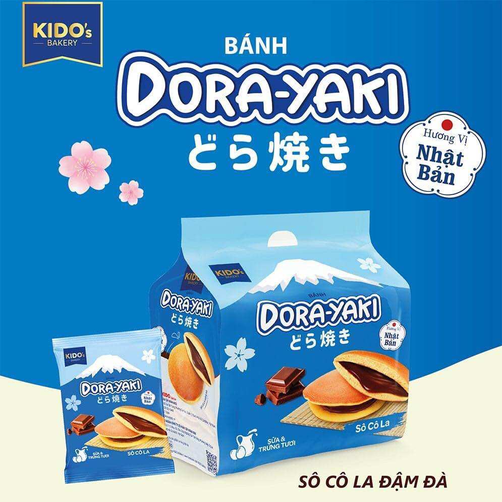 Combo’s Túi 5 cái bánh DORAYAKI SOCOLA KIDO’S 150gr