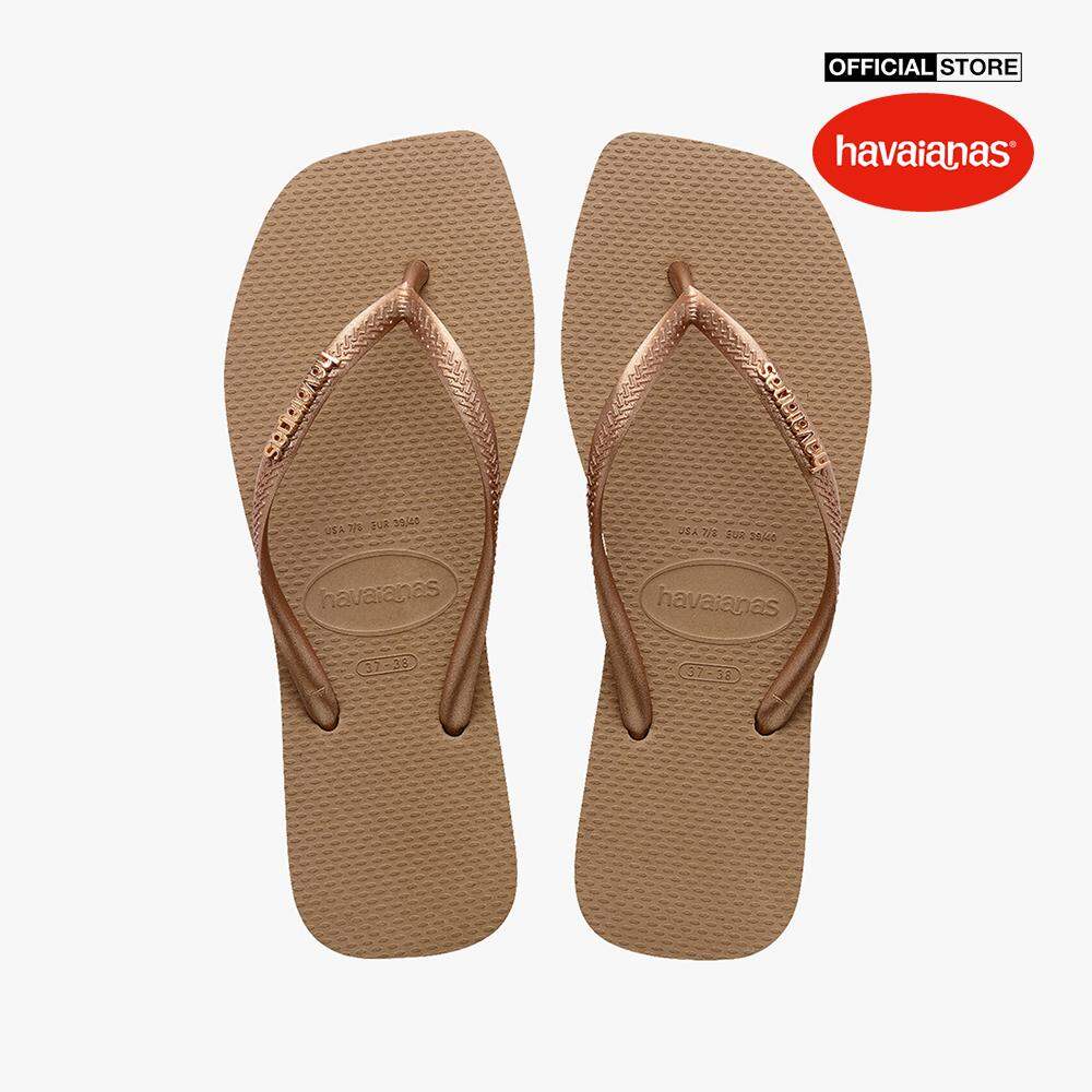   Size Brazil  HAVAIANAS - Dép kẹp nữ Slim Square Logo Metallic 4148257-5282 