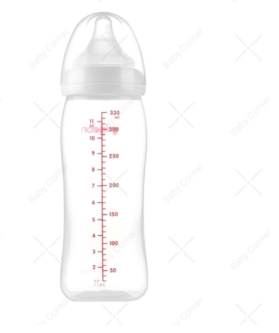 Bình Sữa Cao Cấp Pigeon PP Plus Cổ Rộng 330ml ( 6 tháng + )