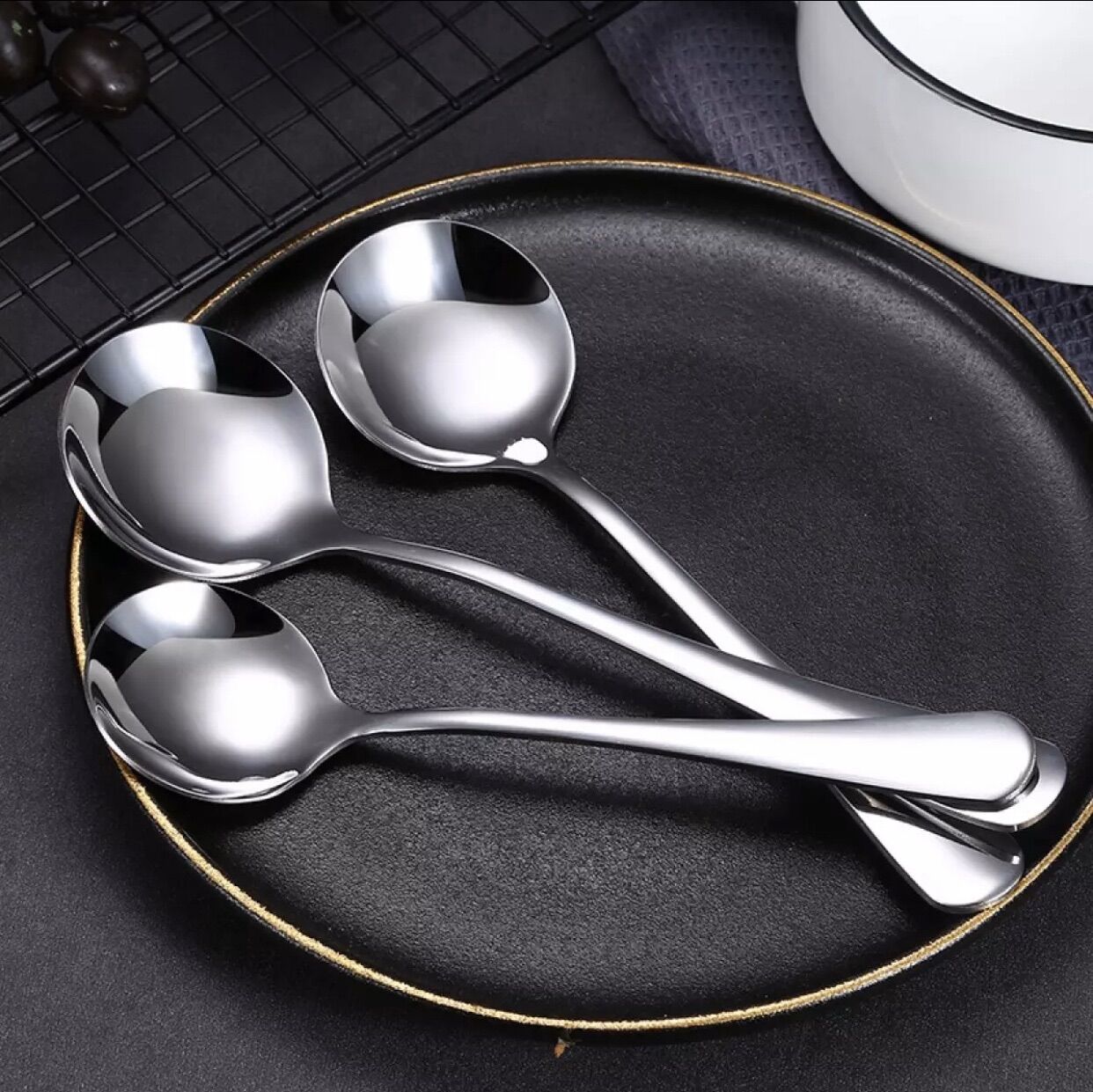 Muỗng, Thìa Inox Đầu Tròn -M21