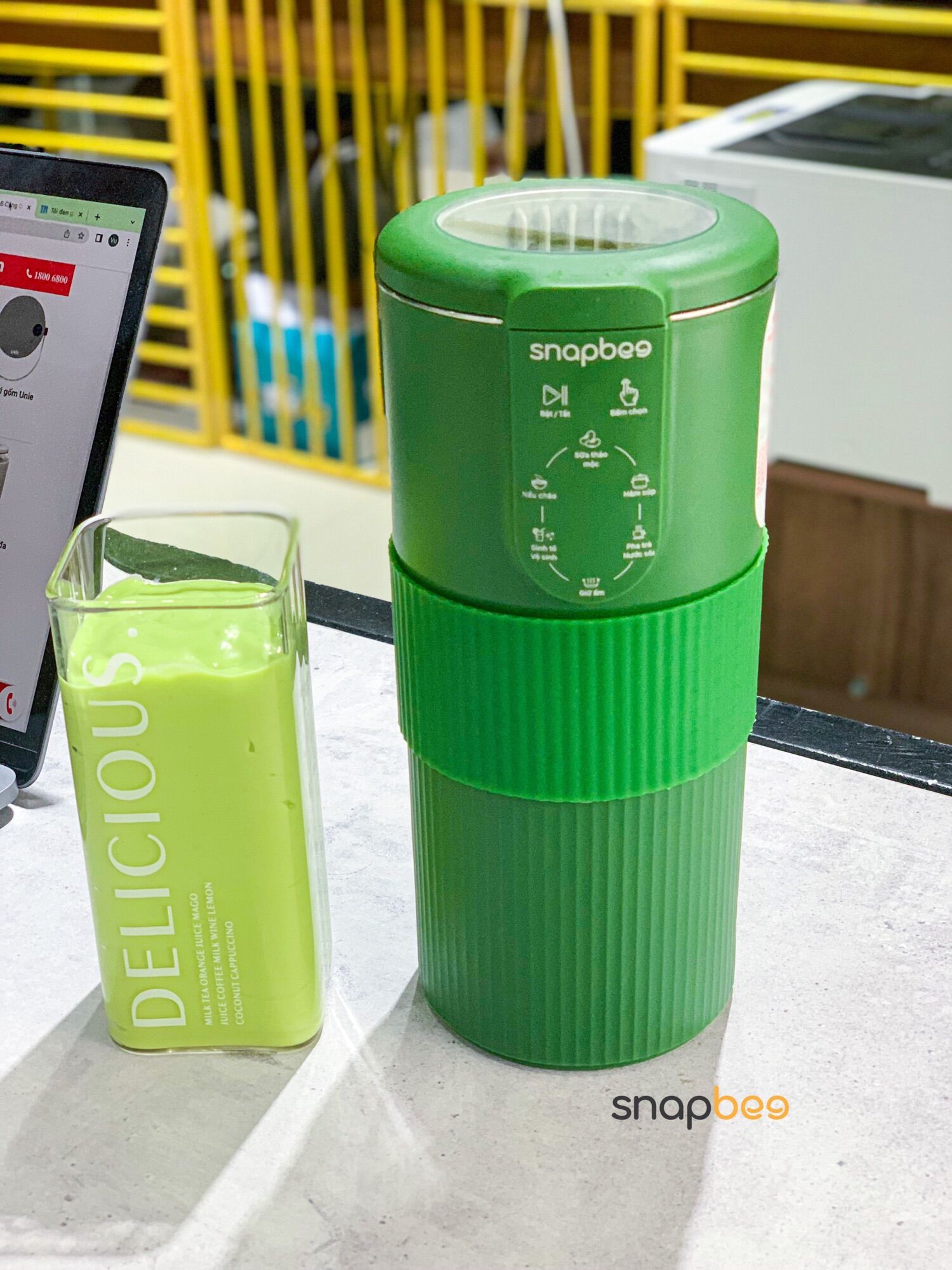 MÁY SỮA HẠT, SINH TỐ, NẤU CHÁO MINI SNAPBEE (TẶNG BÌNH GIỮ NHIỆT SNAPBEE)