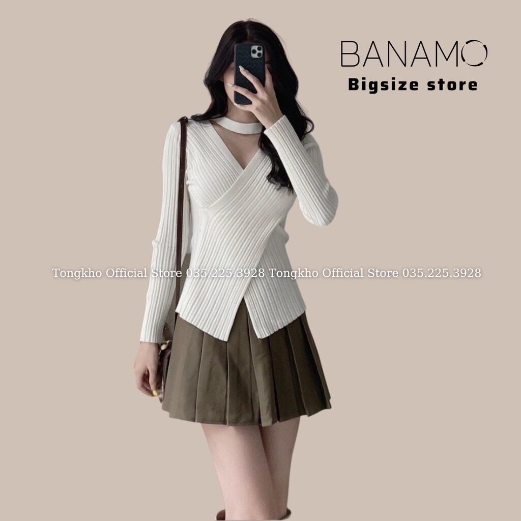 Set váy tennis nâu + áo đắp chéo chocker