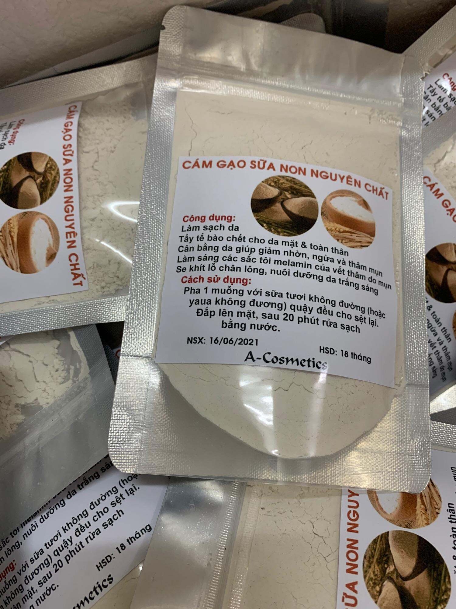 Cám gạo sữa non dưỡng da trắng mịn gói 100g