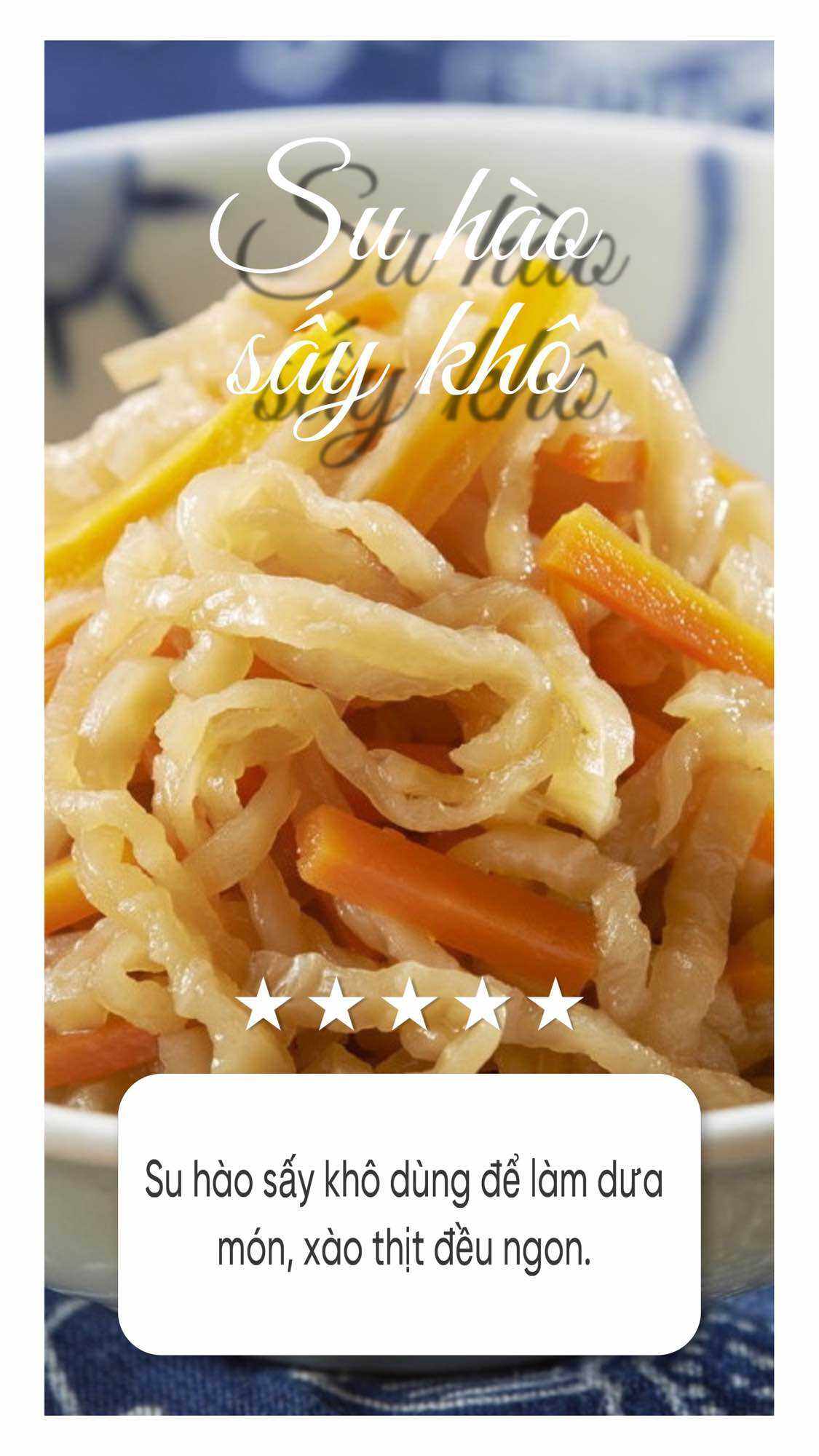 Su hào sấy khô, rau sấy khô dùng làm dưa món, món chay, thực dưỡng cực kì tiện lợi