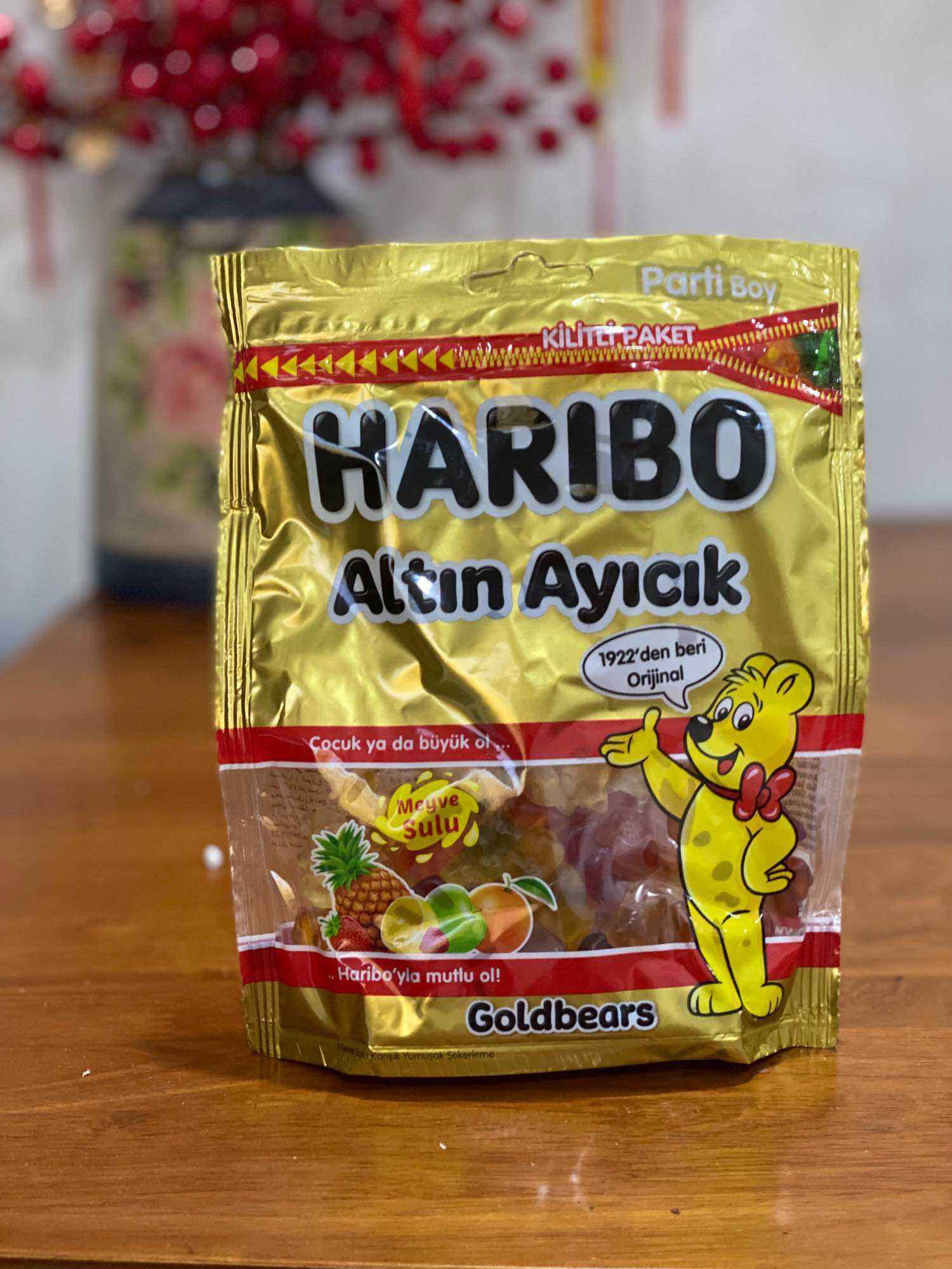 Kẹo dẻo Haribo Gấu vàng gold bears gói 200g nhiều gói nhỏ