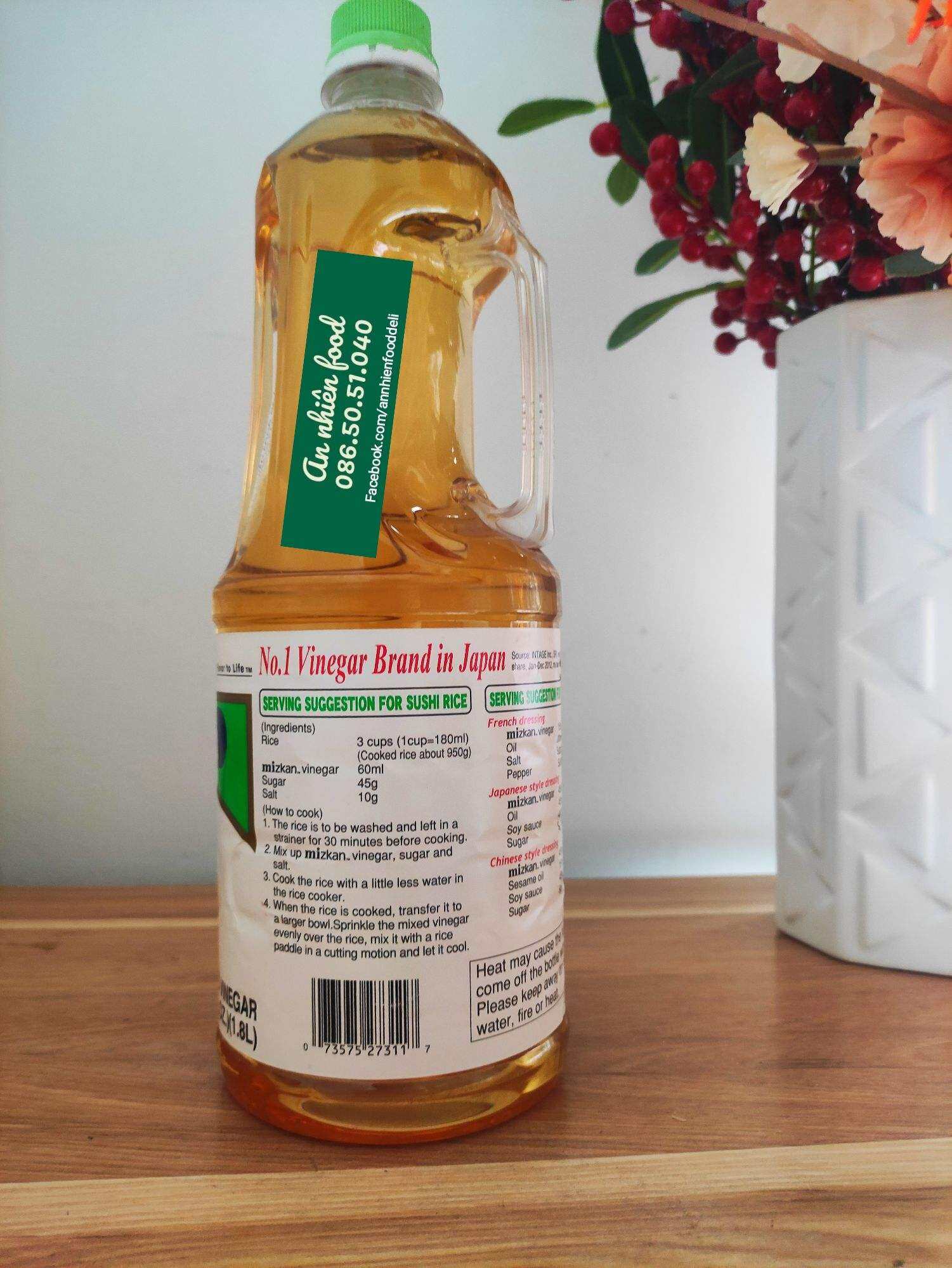 Giấm Gạo Nhật Bản Dấm Mizkan Chai 1.8Lít