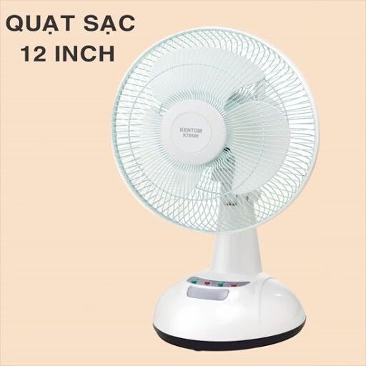 Quạt sạc kentom 2 bình kt-9500