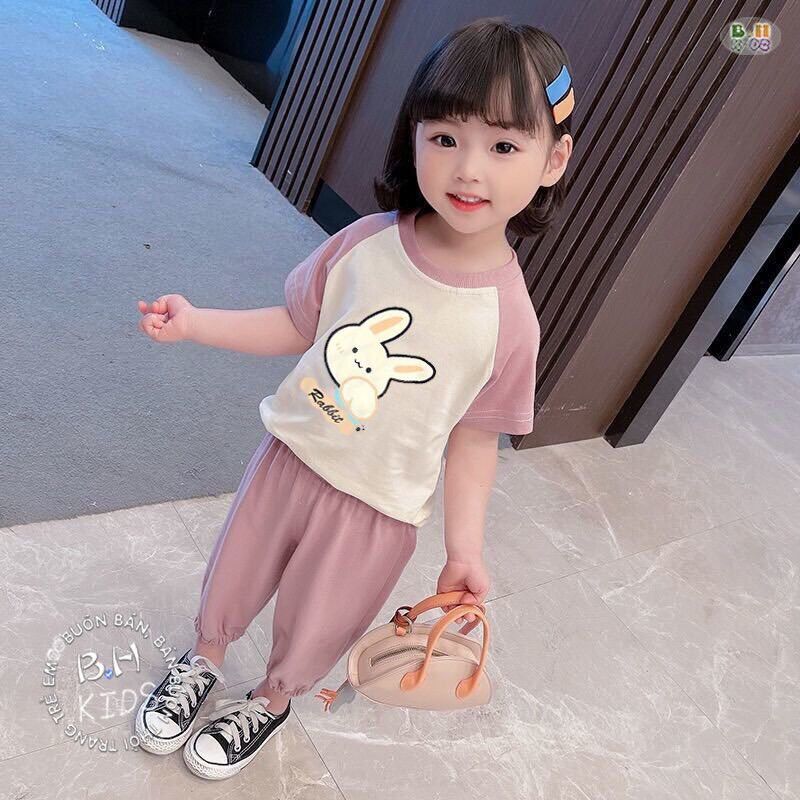 Bộ alibaba cộc tay thun lạnh mềm mát cho bé gái