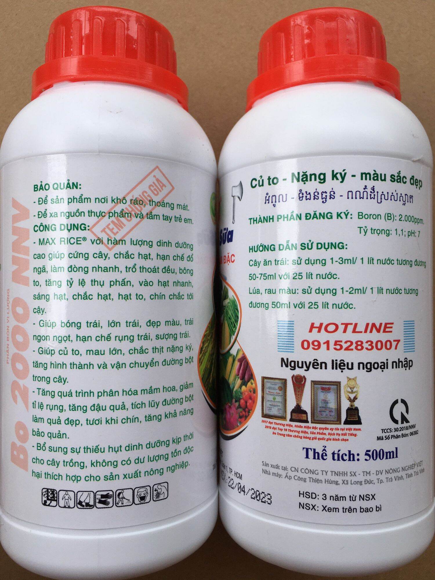 Phân bón MAX RICE - KALI SỮA. CHAI 1000ML PHA ĐƯỢC 500 LÍT NƯỚC.