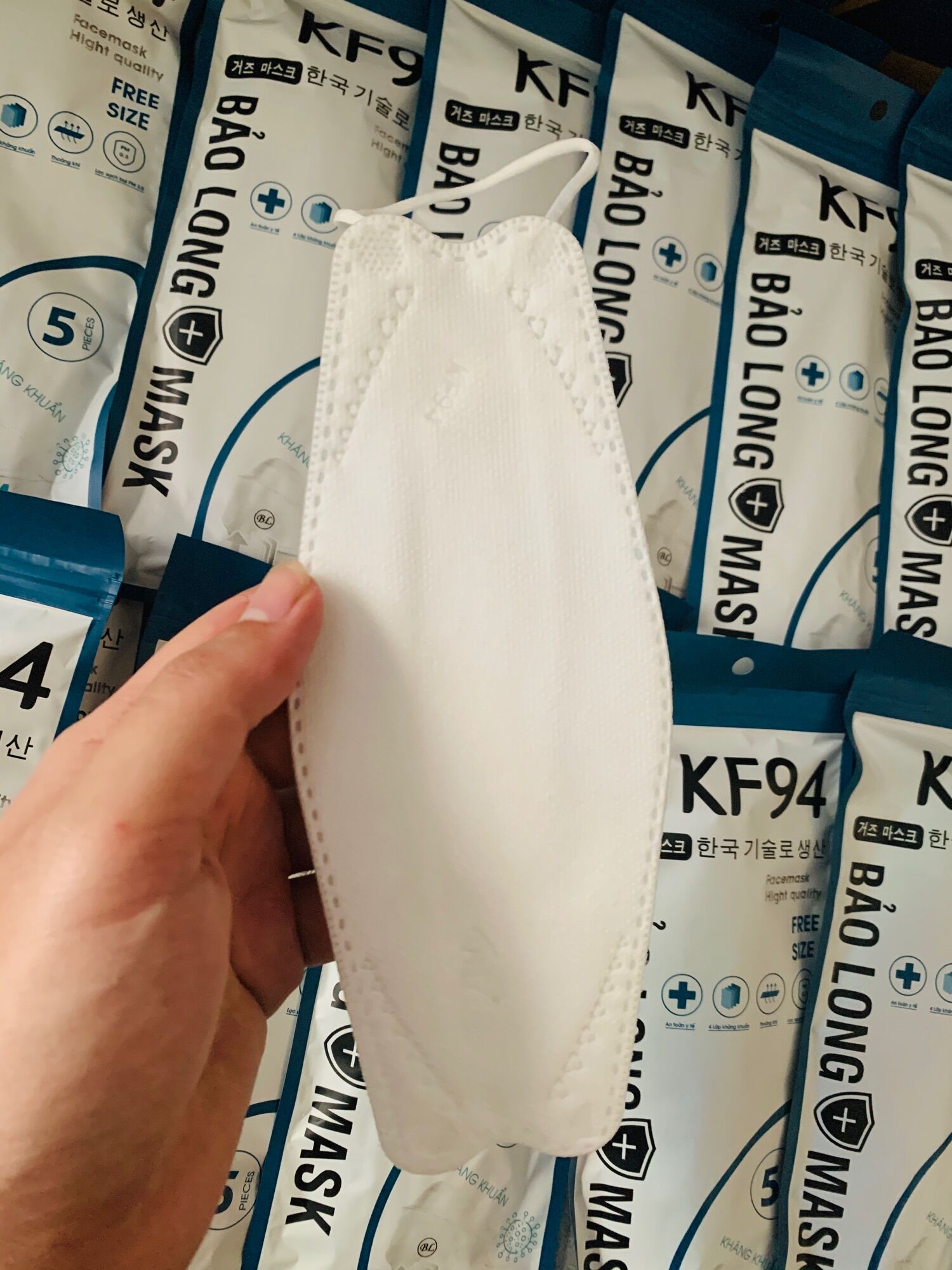 (Sỉ) Khẩu Trang 4D KF94 BẢO LONG MASK ( 1 thùng 300 cái khẩu trang)
