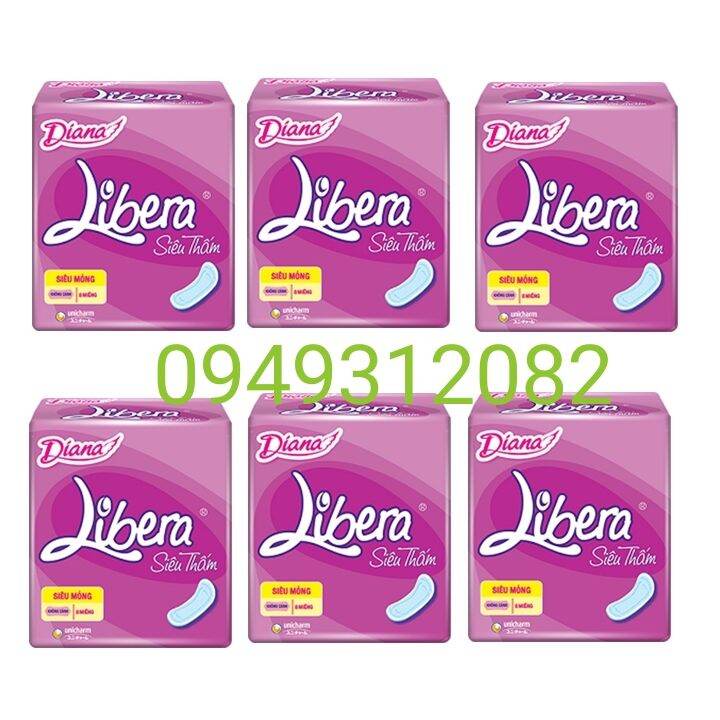 Combo 6 gói bvs Libera mỏng không cánh