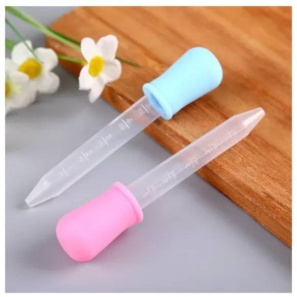 ỐNG BÓN SỮA, THUỐC CHO BÉ, ĐẦU BÓP SILICON MỀM 5ml