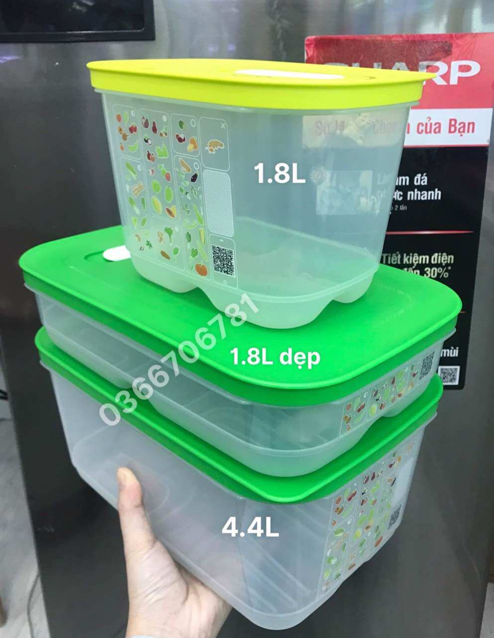 Set 3 hộp trữ mát Vensmart