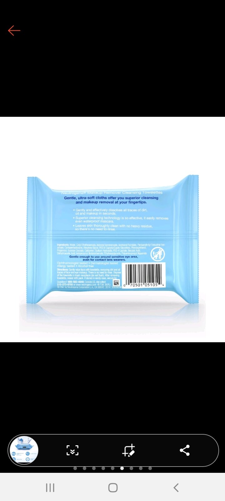 Khăn giấy tẩy trang và cấp ẩm neutrogene chuẩn u s a