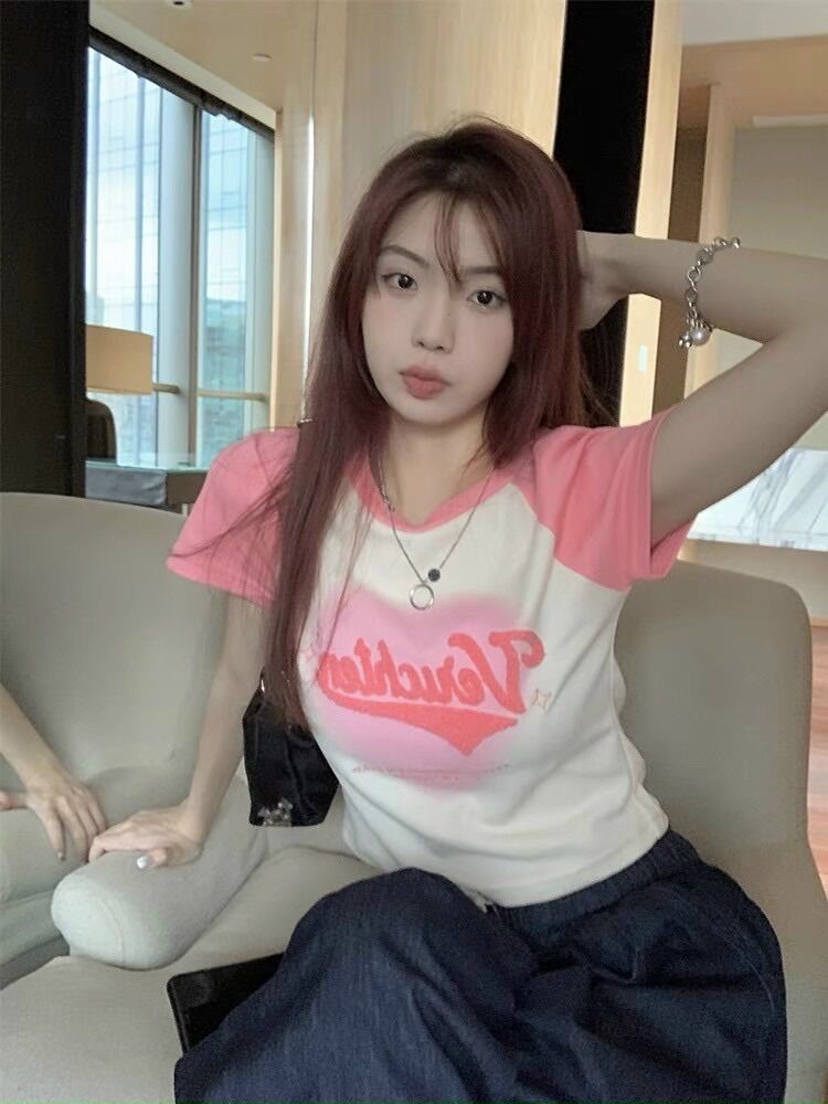 Áo croptop ralan tay hồng xinh BG