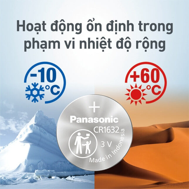 1 Vỉ 5 viên pin nút panasonic CR1632/5BN (Hàng chính hãng)