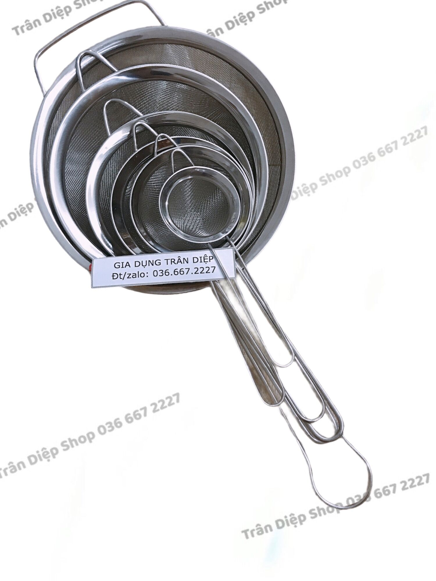 Vợt rây lọc inox nhiều size( size lớn khách ib shop lấy link)