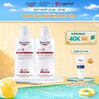 Bộ đôi Sữa Rửa Mặt Cho Da Nhạy Cảm Eucerin PH5 Facial Cleanser 400ml