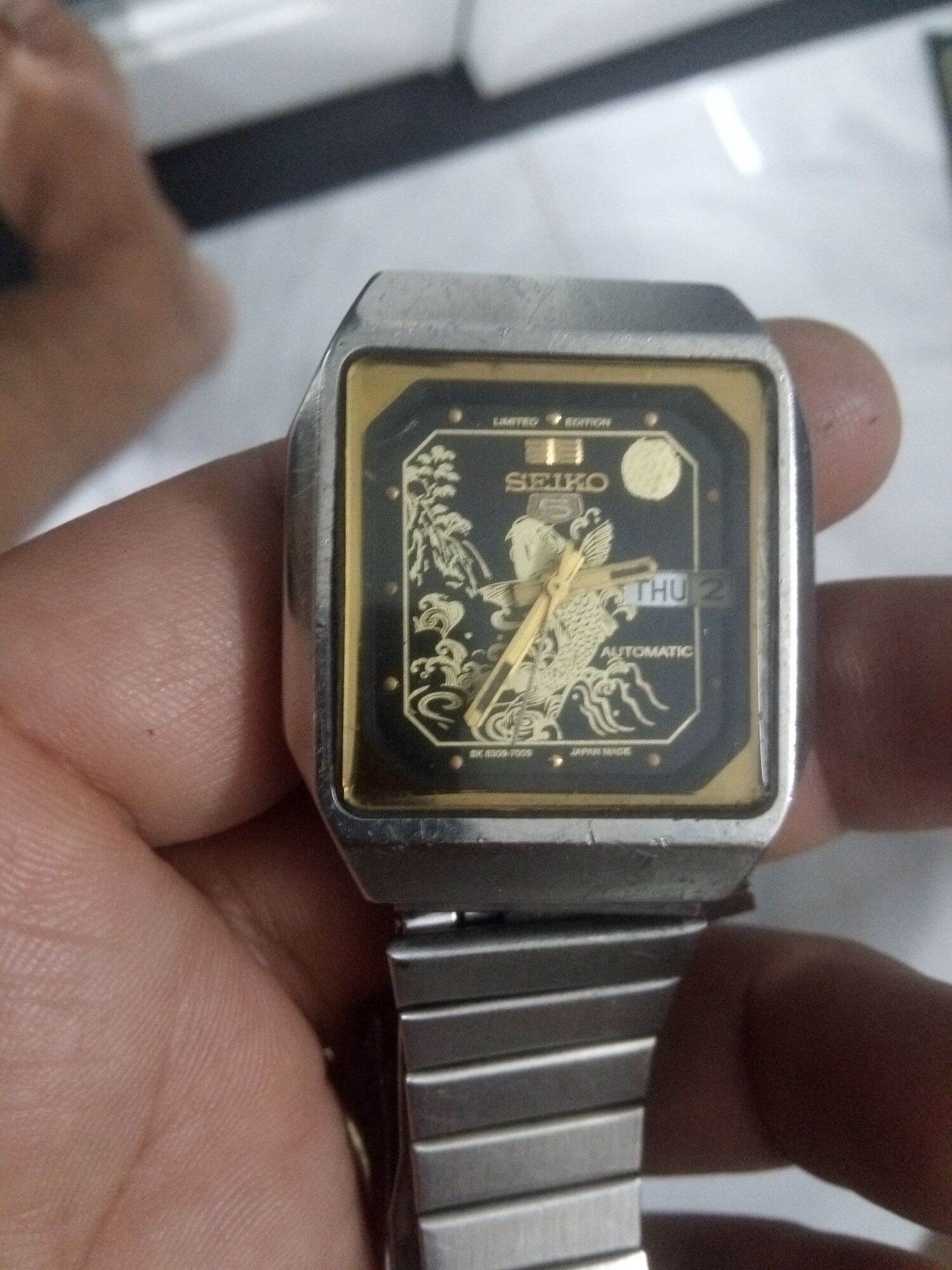Đồng hồ nam seiko cơ automatic phong thủy Cá chép vượt vũ môn đẹp