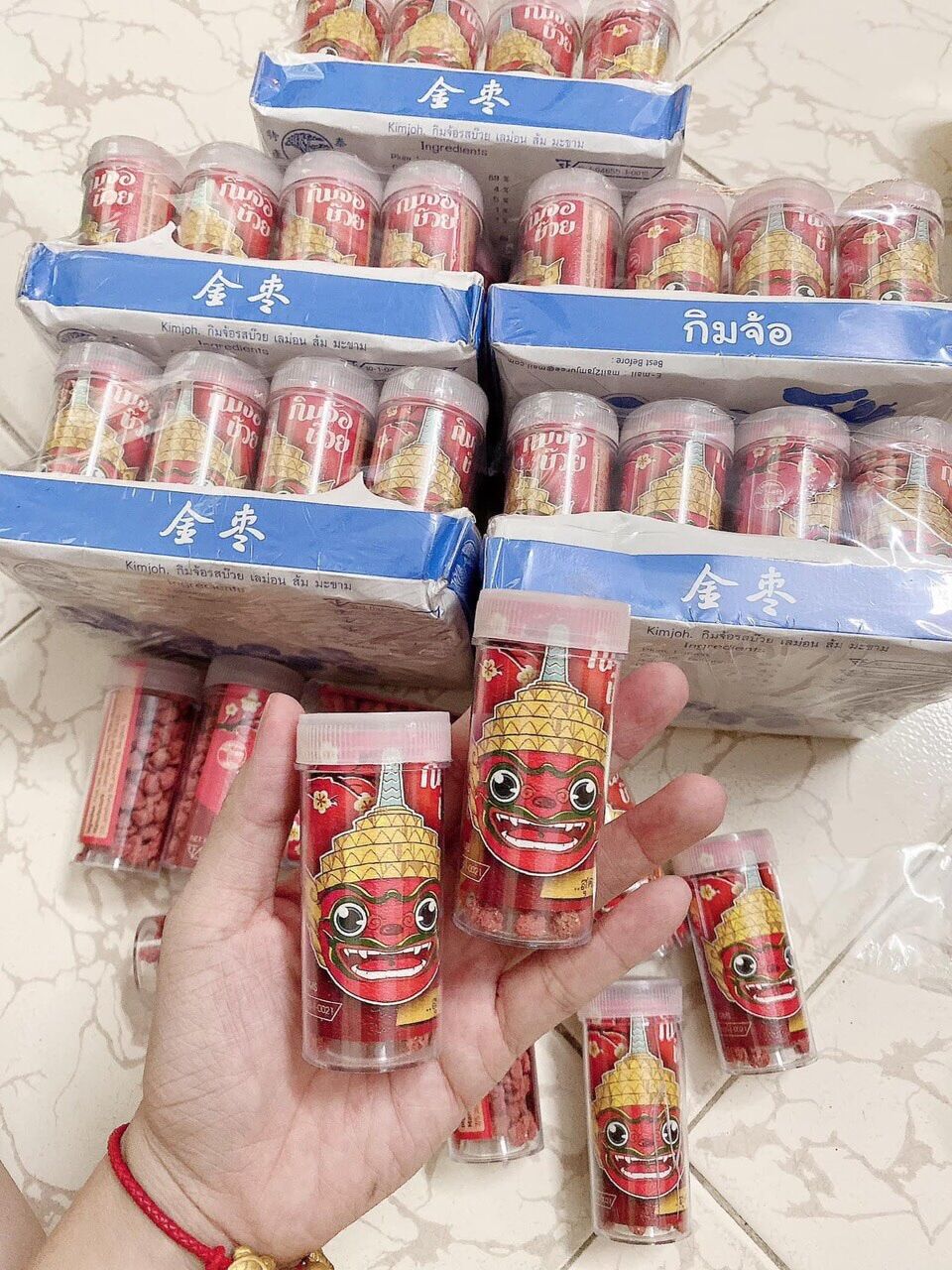 Xí muội ô mai hoa đào Thái Lan lốc 12 hũ